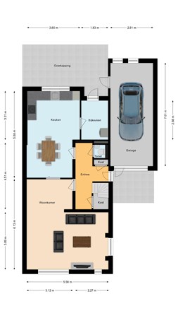 Plattegrond - Meidoornlaan 9, 7681 JD Vroomshoop - Begane grond.jpg